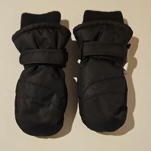 3M Thinsulate Black Kids Mittens